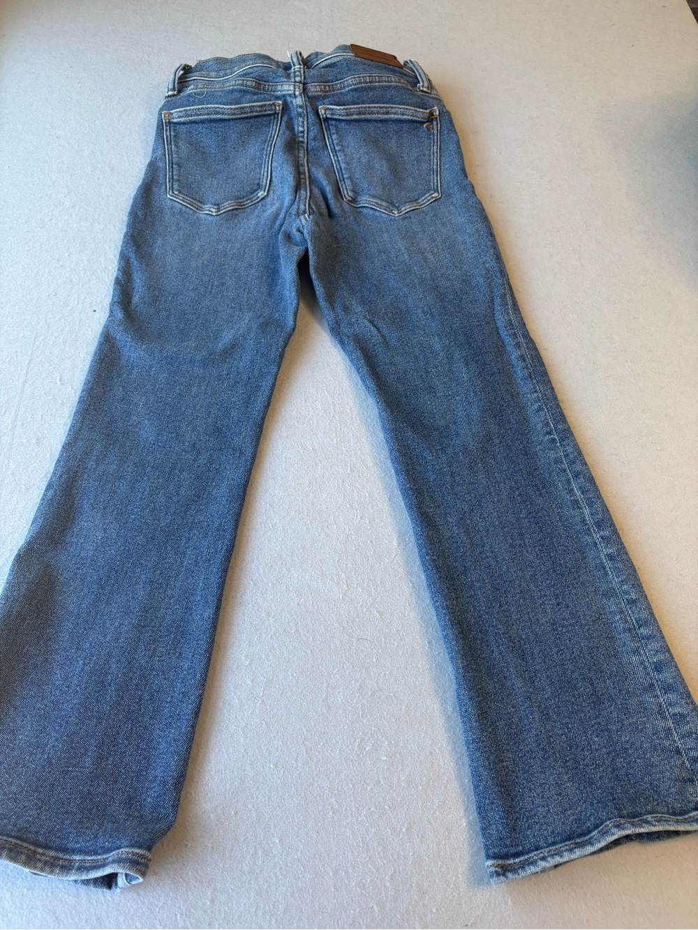 Madewell Cali Demi Boot Medium Blue High-Rise Cropped Flare Jeans Sz 27 - Picture 9 of 9